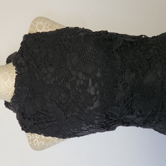 ASTR The Label Women's Size M Samantha Black Lace Sleeveless High Neck Dress - Picture 2 of 15